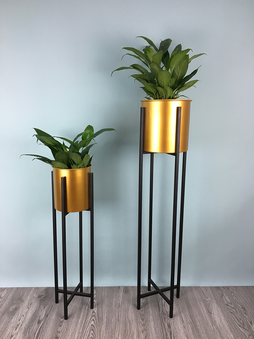Flower Pots & Plant Holder Rack Metal Iron Stand Outdoor Indoor
