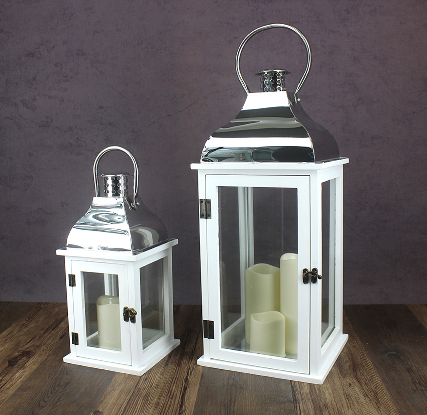 Simplicity Wooden Lantern -KX18029