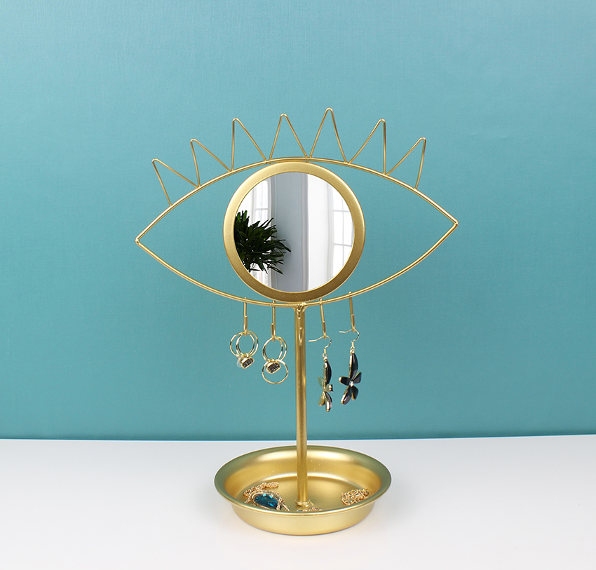 Gold Jewelry rack with mirror MX-003