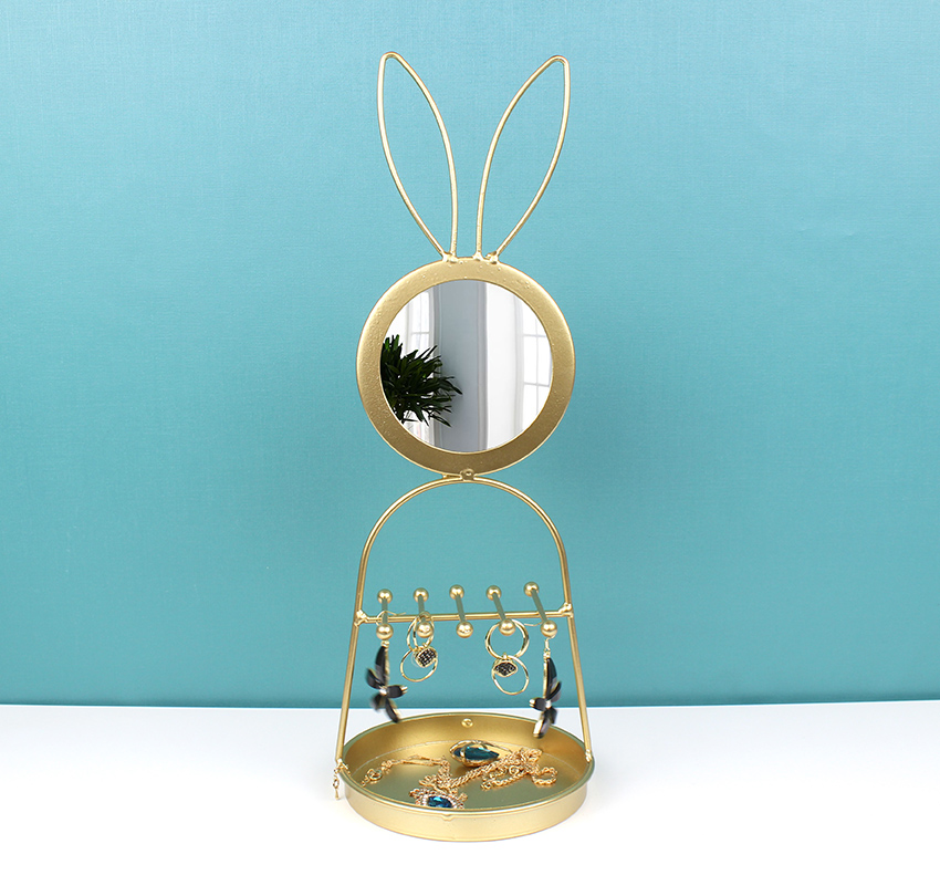 Gold Jewelry rack with mirror MX-004